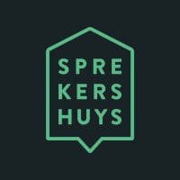 A black and green logo with the words spre kers huys